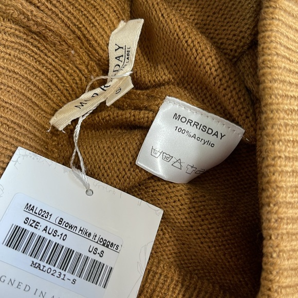 NEW Brown Hike it Joggers High-Rise Knit Leggings - Picture 6 of 10